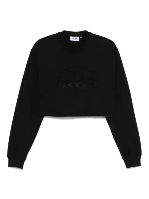 logo cropped sweatshirt by GCDS