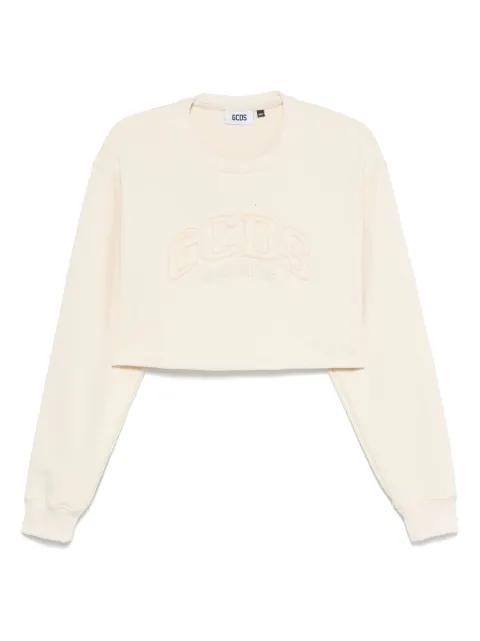 logo cropped sweatshirt by GCDS