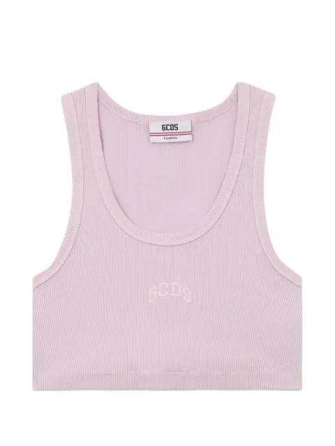 logo-detail crop top by GCDS