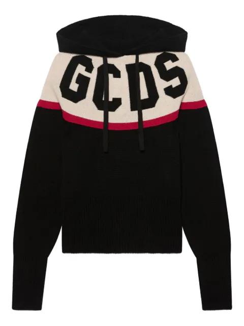 logo-embellishment hoodie by GCDS