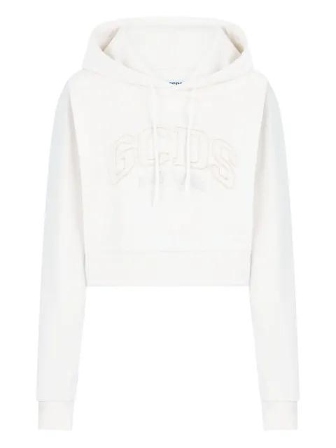 logo-embroidered hoodie by GCDS