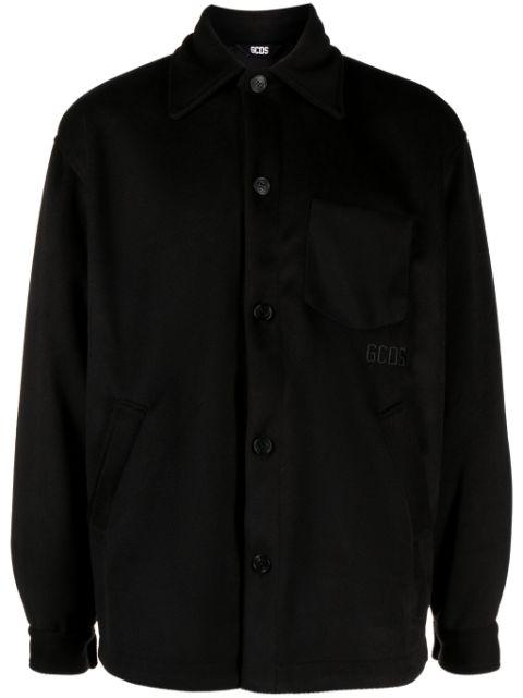 logo-embroidered overshirt by GCDS
