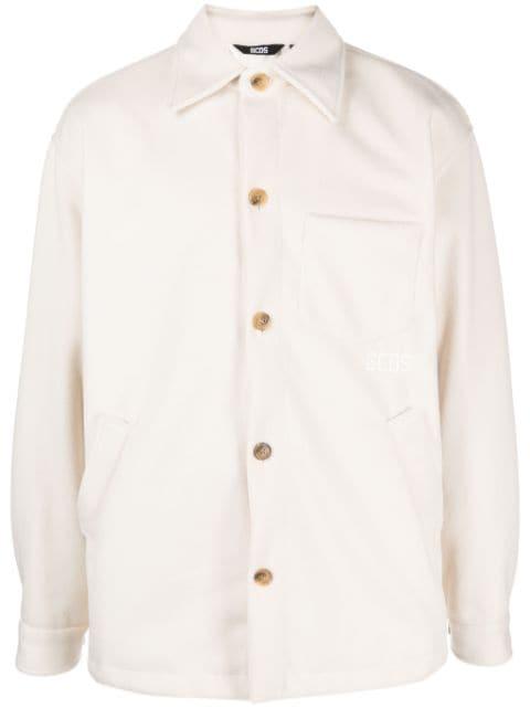 logo-embroidered overshirt by GCDS