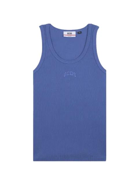 logo-embroidered tank top by GCDS