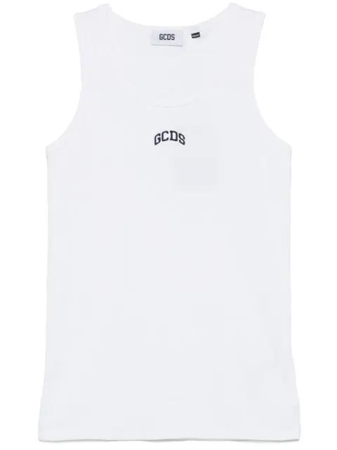 logo-embroidered tank top by GCDS
