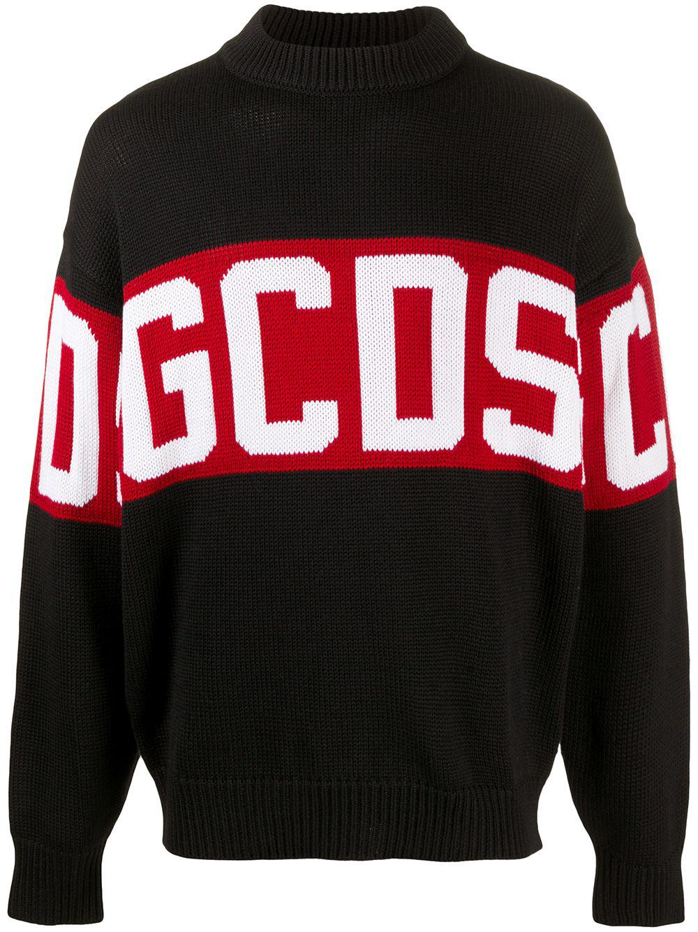 logo intarsia jumper by GCDS
