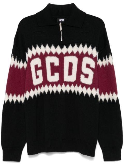 logo-intarsia sweater by GCDS