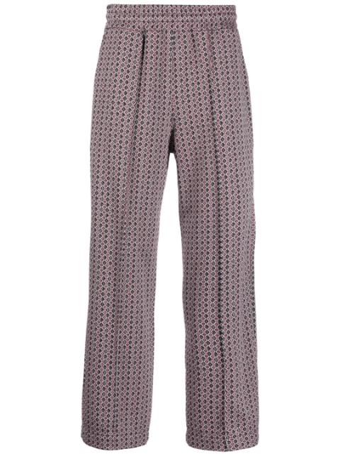 logo-jacquard track pants by GCDS
