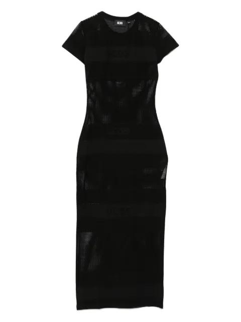 logo net maxi dress by GCDS