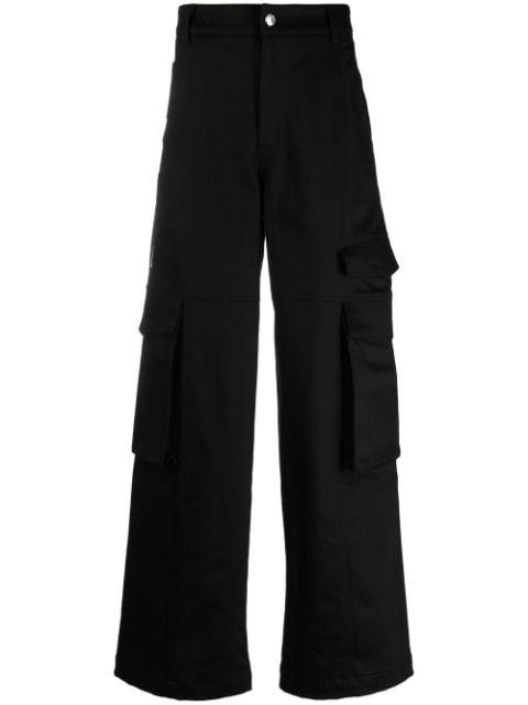 logo-patch cargo trousers by GCDS