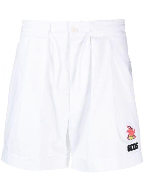 logo-patch cotton shorts by GCDS