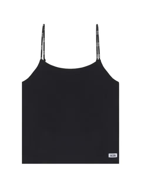 logo-patch tank top by GCDS