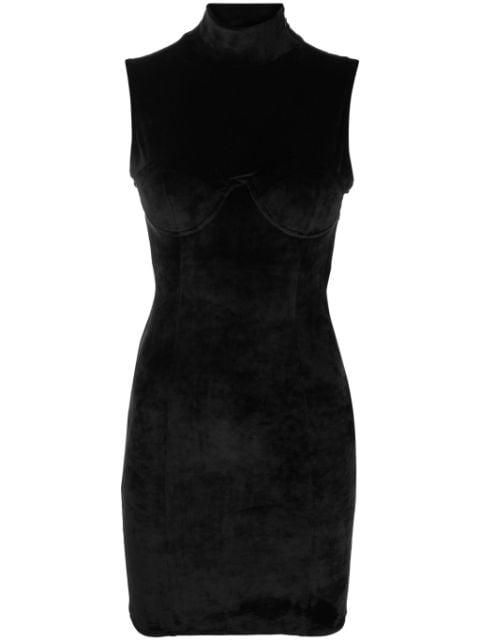 logo-plaque high-neck minidress by GCDS