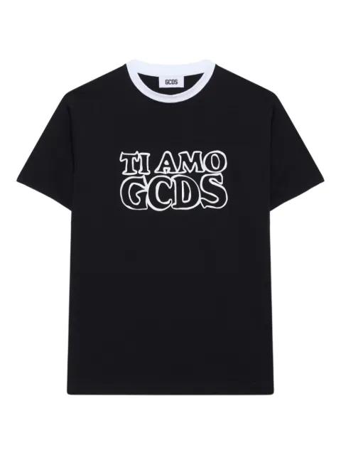 logo-print T-shirt by GCDS
