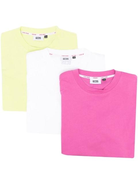 logo-print T-shirt three-pack by GCDS