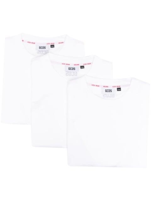 logo-print T-shirt three-pack by GCDS
