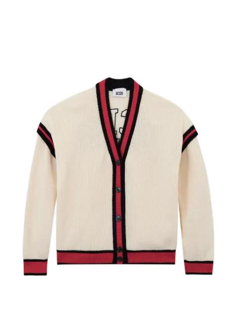 logo-print cardigan by GCDS
