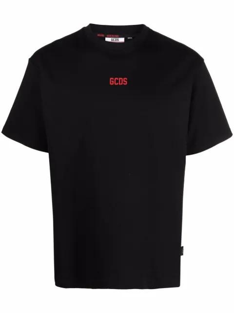 logo-print cotton T-shirt by GCDS