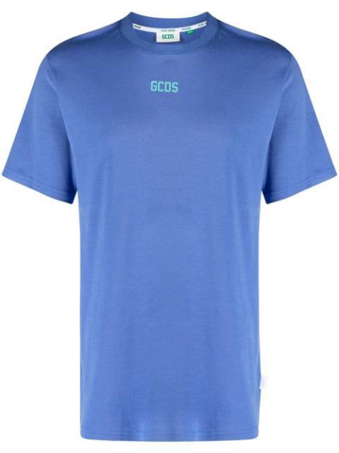 logo-print cotton T-shirt by GCDS