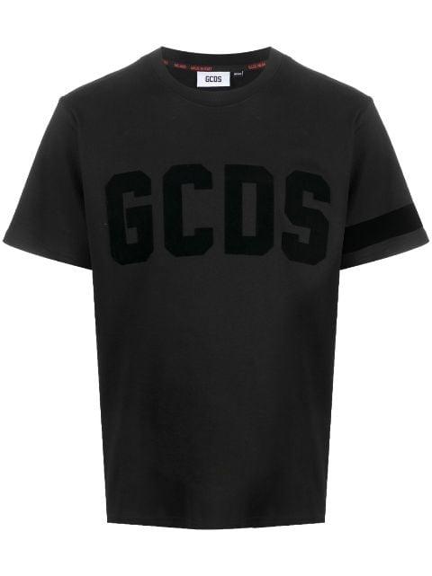 logo-print cotton T-shirt by GCDS