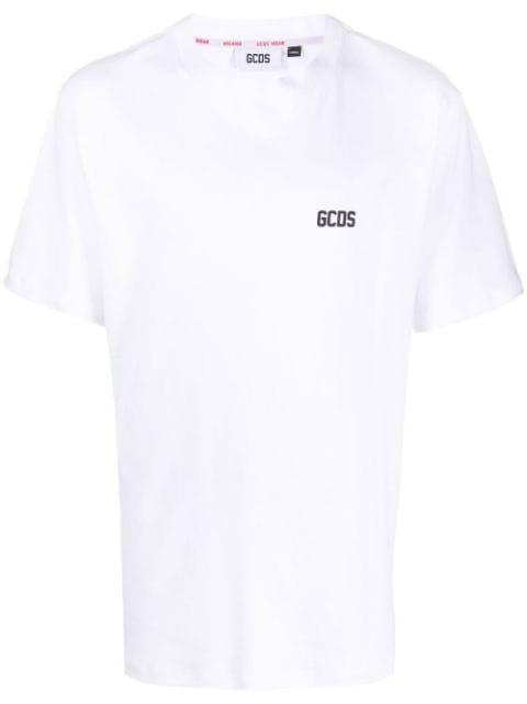 logo-print cotton T-shirt by GCDS