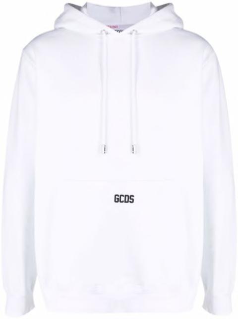 logo-print cotton hoodie by GCDS
