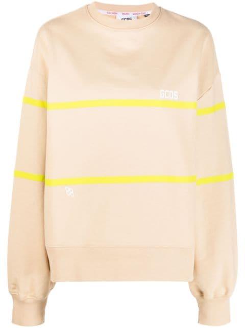 logo-print cotton sweatshirt by GCDS
