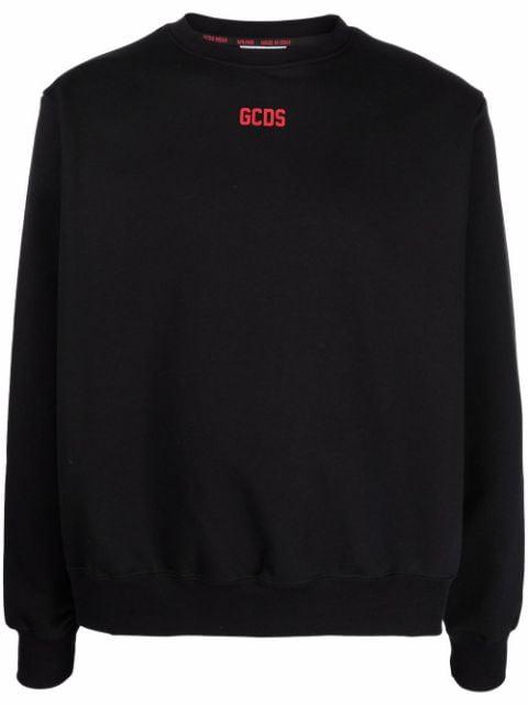 logo-print crew neck sweatshirt by GCDS