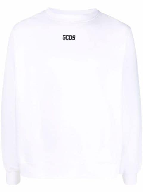 logo-print crew neck sweatshirt by GCDS