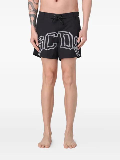 logo-print drawstring shorts by GCDS