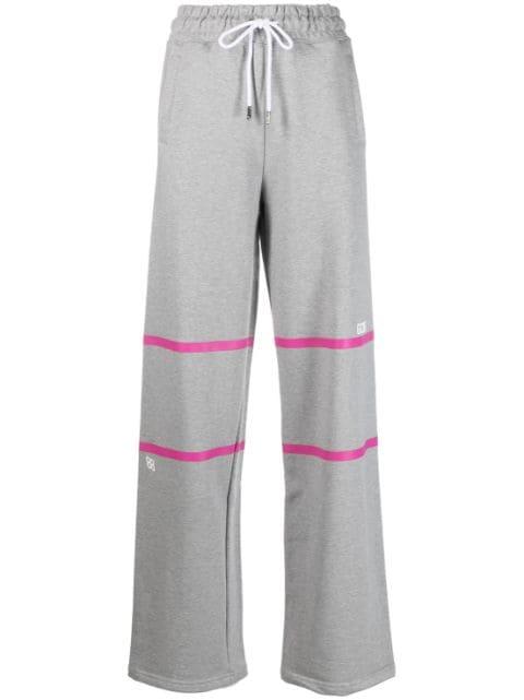 logo-print drawstring-waistband track pants by GCDS