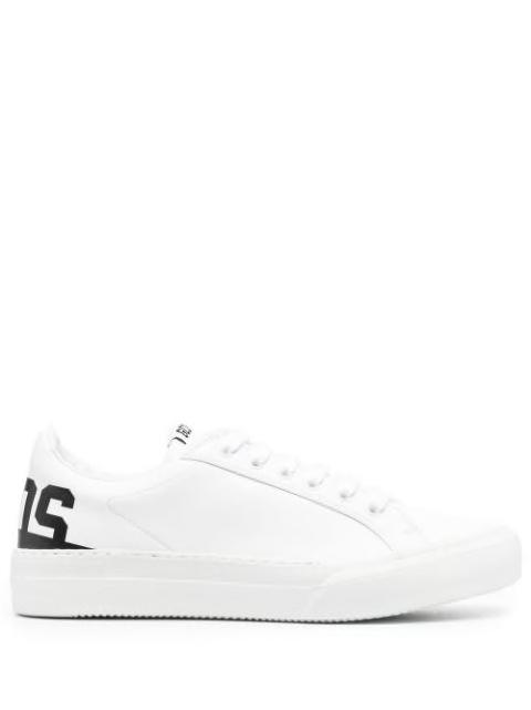 logo-print leather sneakers by GCDS