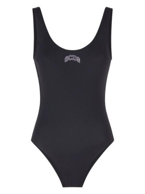 logo-print low-back swimsuit by GCDS