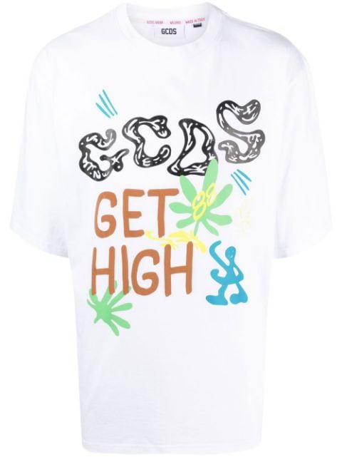 logo-print short-sleeve T-shirt by GCDS