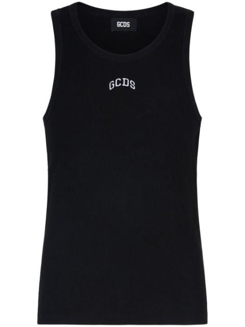 logo-print tank top by GCDS
