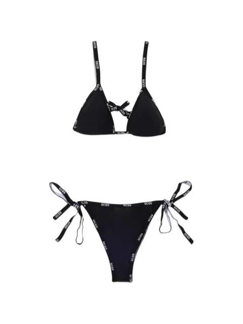 logo-strap bikini by GCDS
