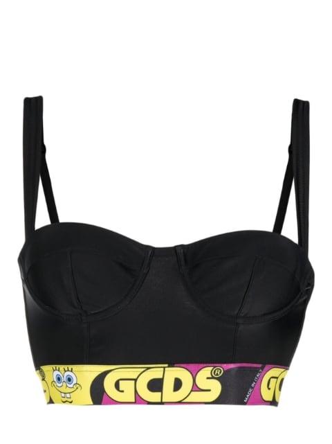 logo underband cropped top by GCDS
