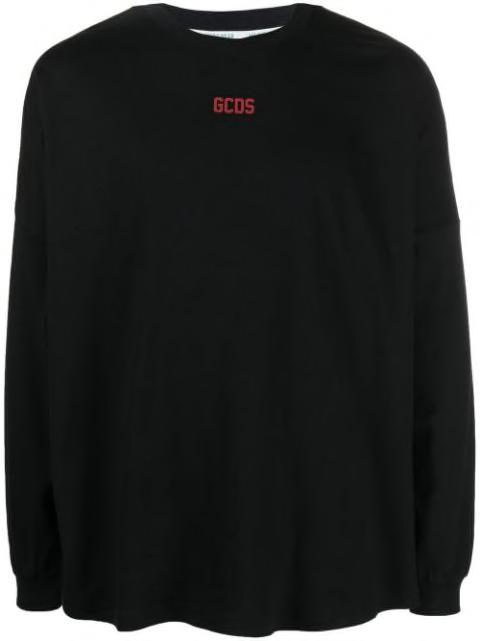 long-sleeved logo-print T-shirt by GCDS