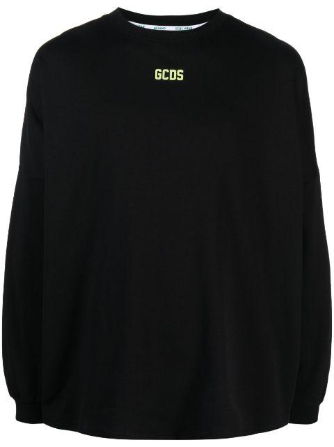 long-sleeved logo-print T-shirt by GCDS