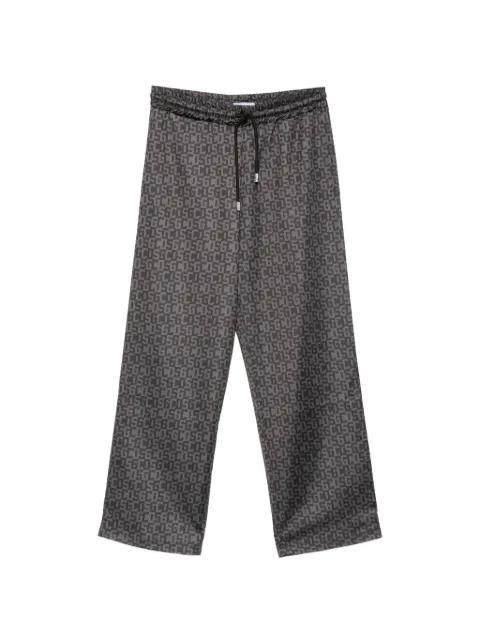 monogram-print drawstring track pants by GCDS