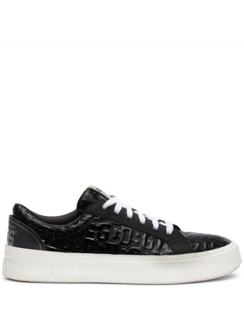 patent-monogram sneakers by GCDS