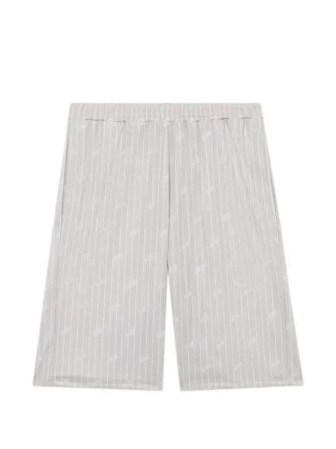 pinstripe logo shorts by GCDS