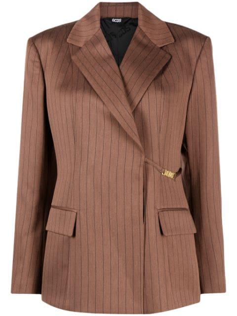 pinstripe-pattern notched-lapels blazer by GCDS