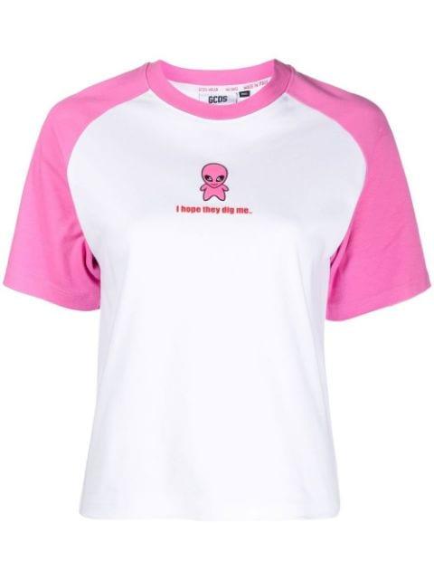 raglan-sleeved T-shirt by GCDS