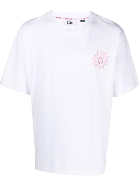 rear logo-print detail T-shirt by GCDS