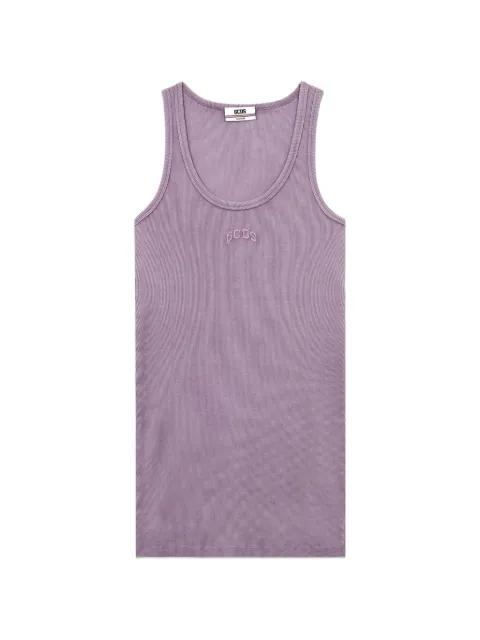 ribbed-knit log-detail mini dress by GCDS