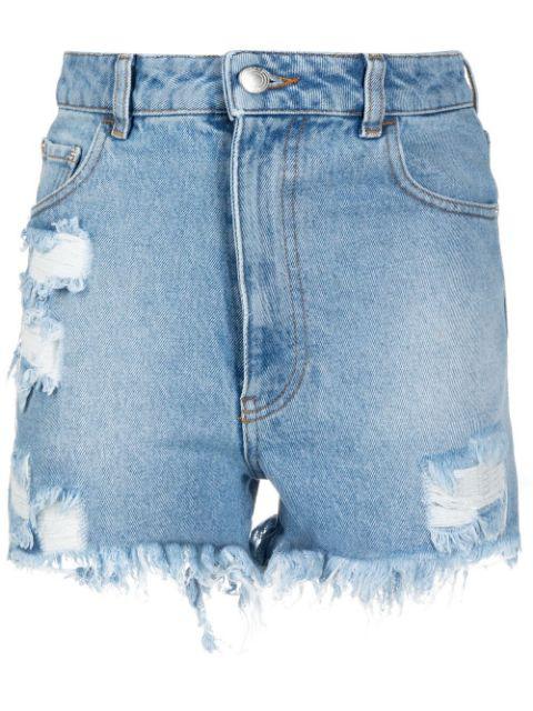 ripped denim shorts by GCDS