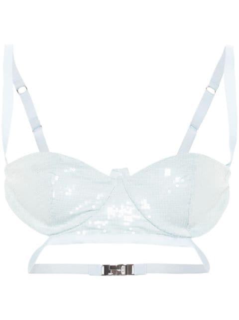 sequined bra top by GCDS