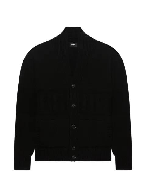 shawl-collar buttoned cardigan by GCDS