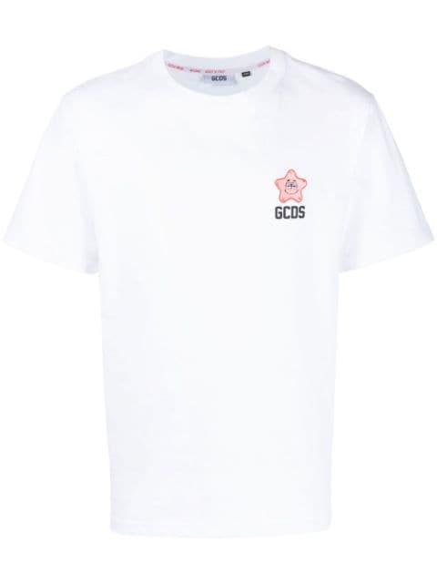 star-patch logo-print T-shirt by GCDS